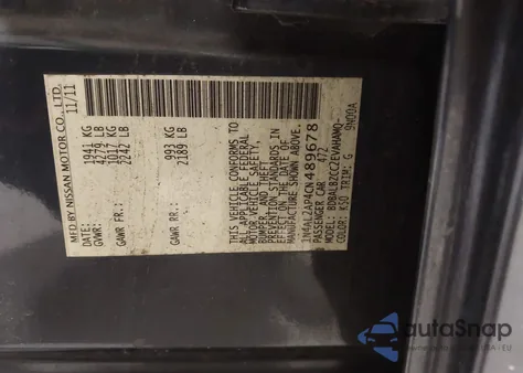 2012 Nissan Altima 2.5 S from USA, damaged, VIN 1N4AL2AP4CN489678